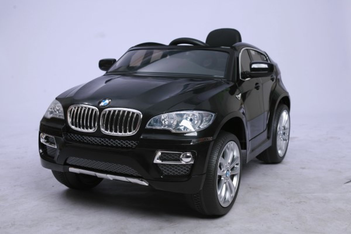 BMW X6 Elektrische accuvoertuig / 12 VOLT / kinderauto met Mp3 + Afstandsbediening, Led-verlichting,  zwart