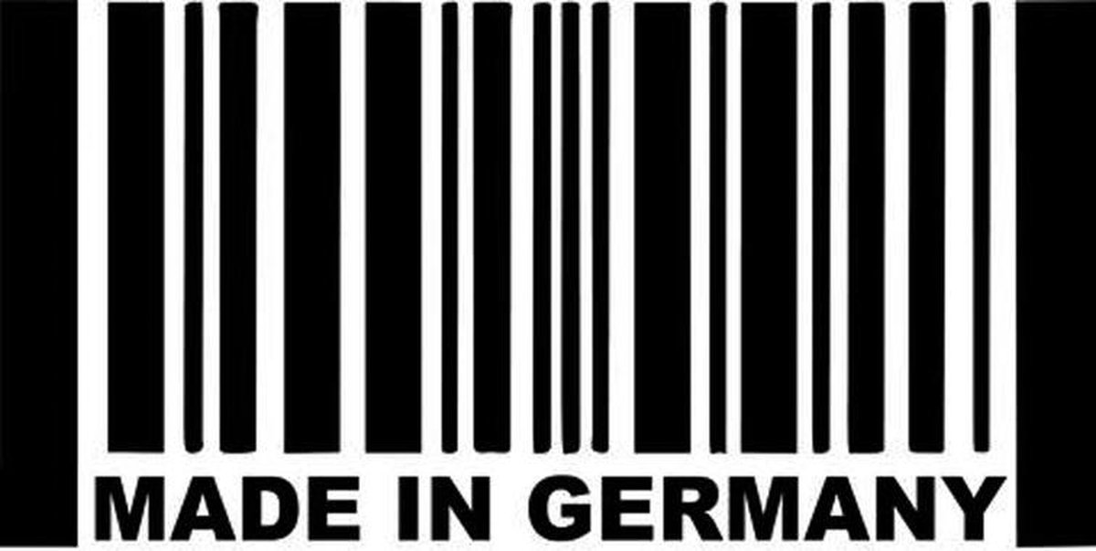 Bmw Barcode Made in Germany (wit) (20x15cm)