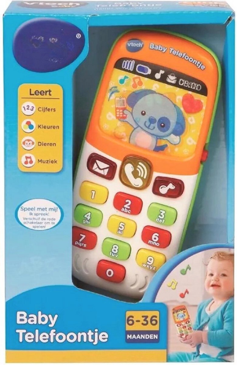 80-138123 - Baby Telefoontje - Multikleuren - Voor Jongens En Meisjes Van 6 tot 36 Maanden - Nederlands Gesproken, Veelkleurig