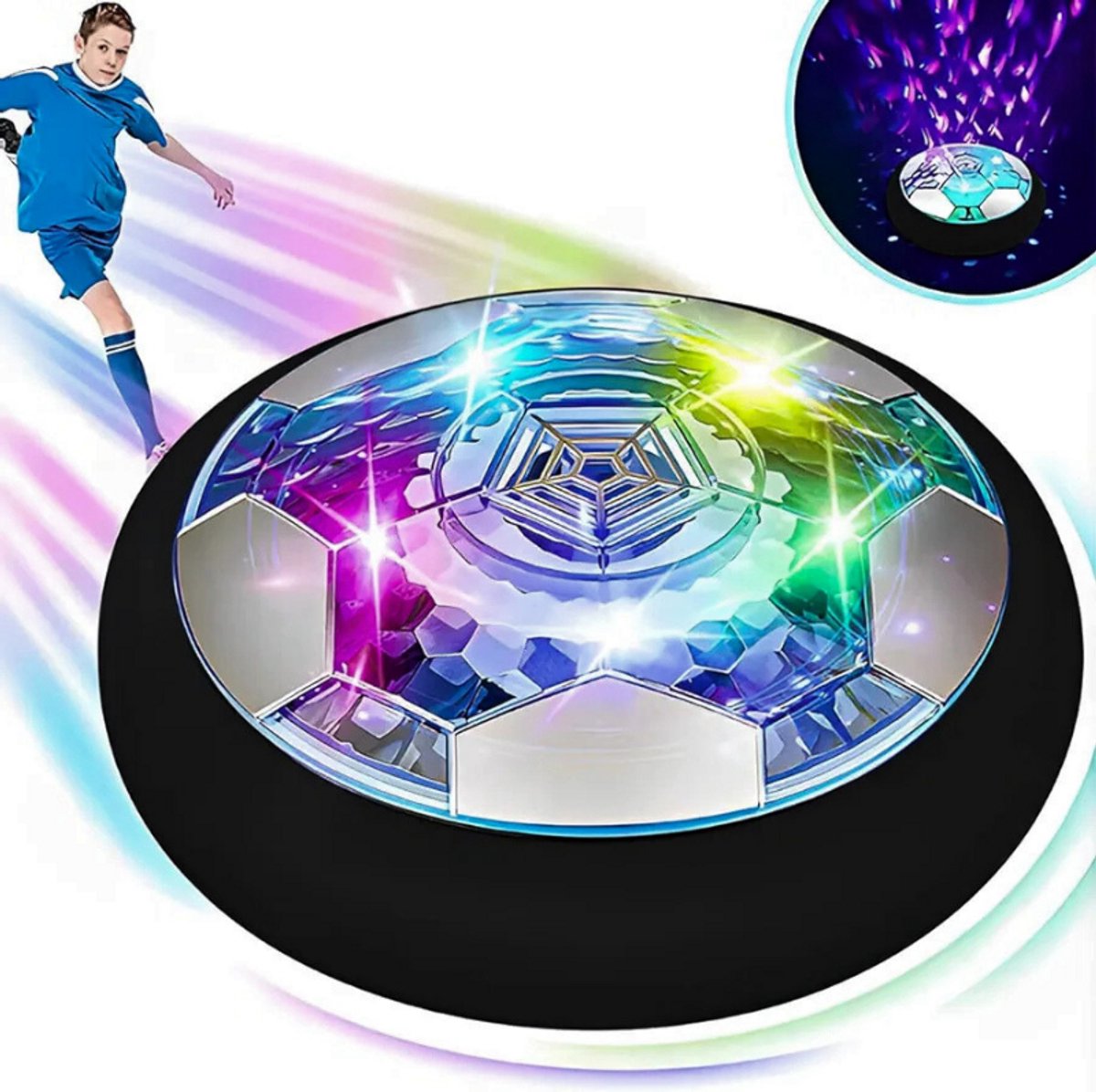 Air Power Voetbal - Oplaadbaar Hover Voetbal Speelgoed Met LED Voor Jongens Van 3 tot 8 Jaar - Zwevende Bal Voor Indoor Plezier En Voetbalcadeaus