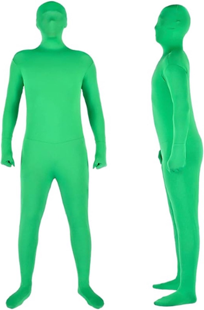 Chromakey Green Bodysuit - Uniseks - Voor Volwassenen - Stretch Kostuum Voor Foto - Video - Speciaal Effect - Festival - Cosplay - Carnaval