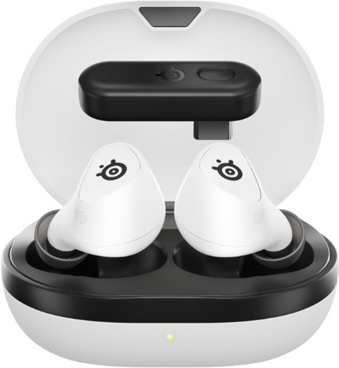 GameBuds Voor PlayStation - Draadloze Gaming Earbuds - 2.4Ghz + BT5.3 - ANC-Transparantiemodus - IP55 Waterbestendig - 40Uur Batterijduur - Draadloos Opladen - Geschikt Voor PS5 - Pc - Switch 2 - Wit