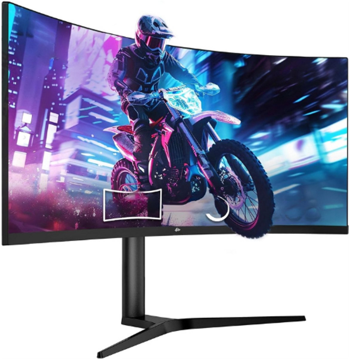 Gamingmonitor Gebogen 34 Inch - 165Hz - Uwqhd 3440X1440 - 1Ms - 1500R Va - Freesync - Rgb - 21Op9 - Hdmi 2.0 - Displayport 1.4 - Vesa - Verstelbaar - Inclusief Dp-Kabel