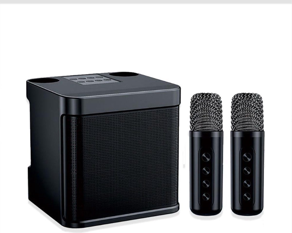 Karaoke Machine Voor Volwassenen Karaoke Machine Met 2 Draadloze Microfoons Draadloze Karaoke Luidsprekers Met BT Luidspreker Mini Karaoke Machine Voor Thuisfeesten Kamperen