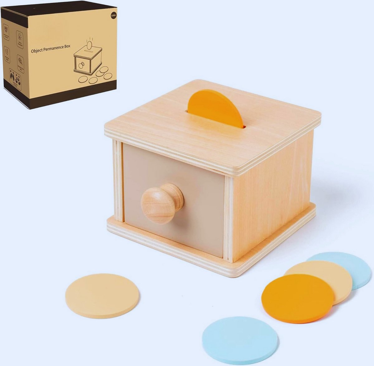 Montessori Muntenspel & Objectbox – Educatief Speelgoed Voor Baby’s Van 1 Jaar (12m+) – Ontdekking En Ontwikkeling