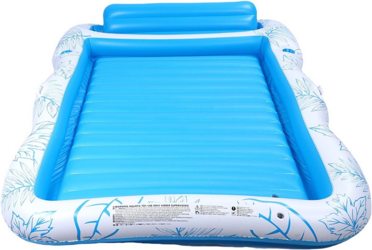 Opblaasbaar Zonnebundel Ligstoel - Verdikte Strandzon Zonnebank Met Kussen - Houd Maximaal 2 Personen - 81,9 X 53,9 In