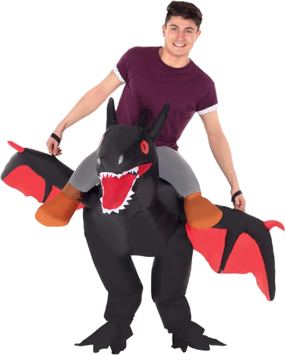 Rijkostuum - Zwarte Draak - Volwassenen - Eenheidsmaat