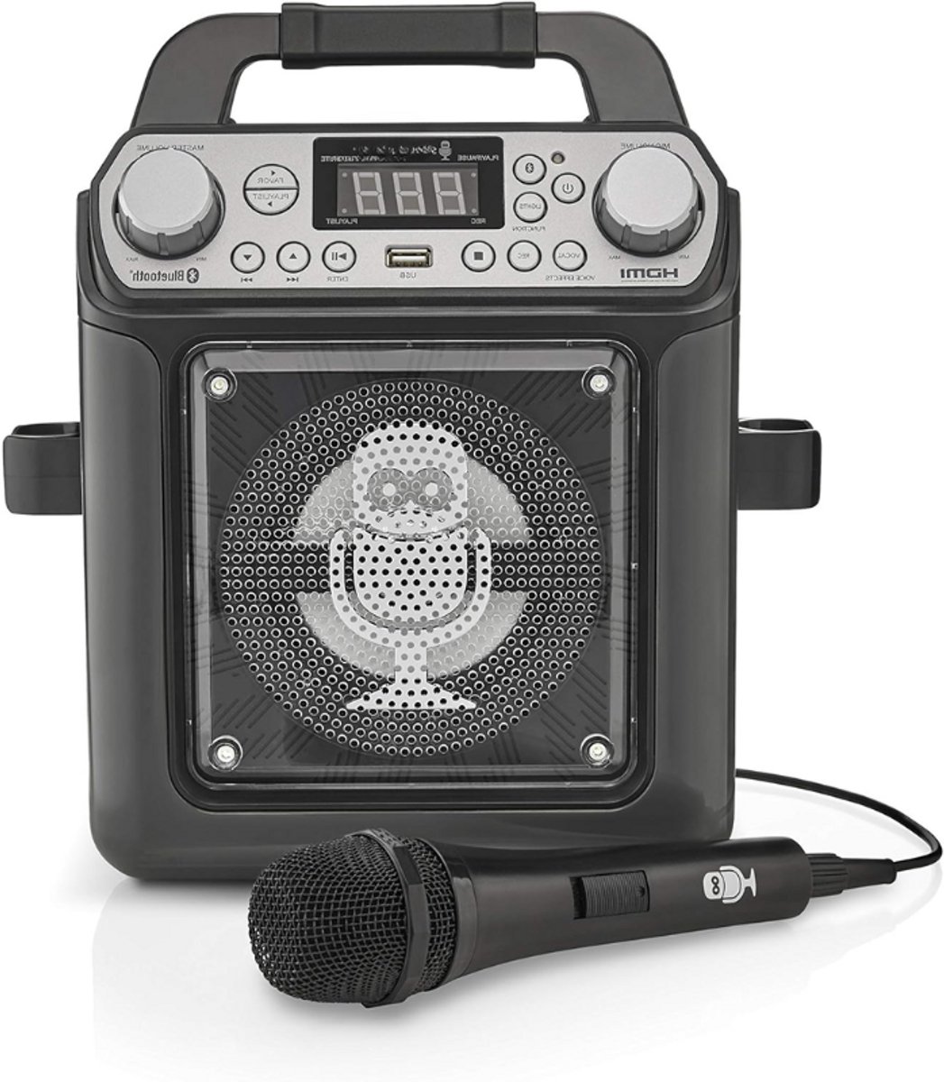 SML652 Groove Mini Mini Karaokesysteem Met Bluetooth Verbinding Led Lichteffecten Microfoon USB Echo en Balansregeling en AUX Ingang