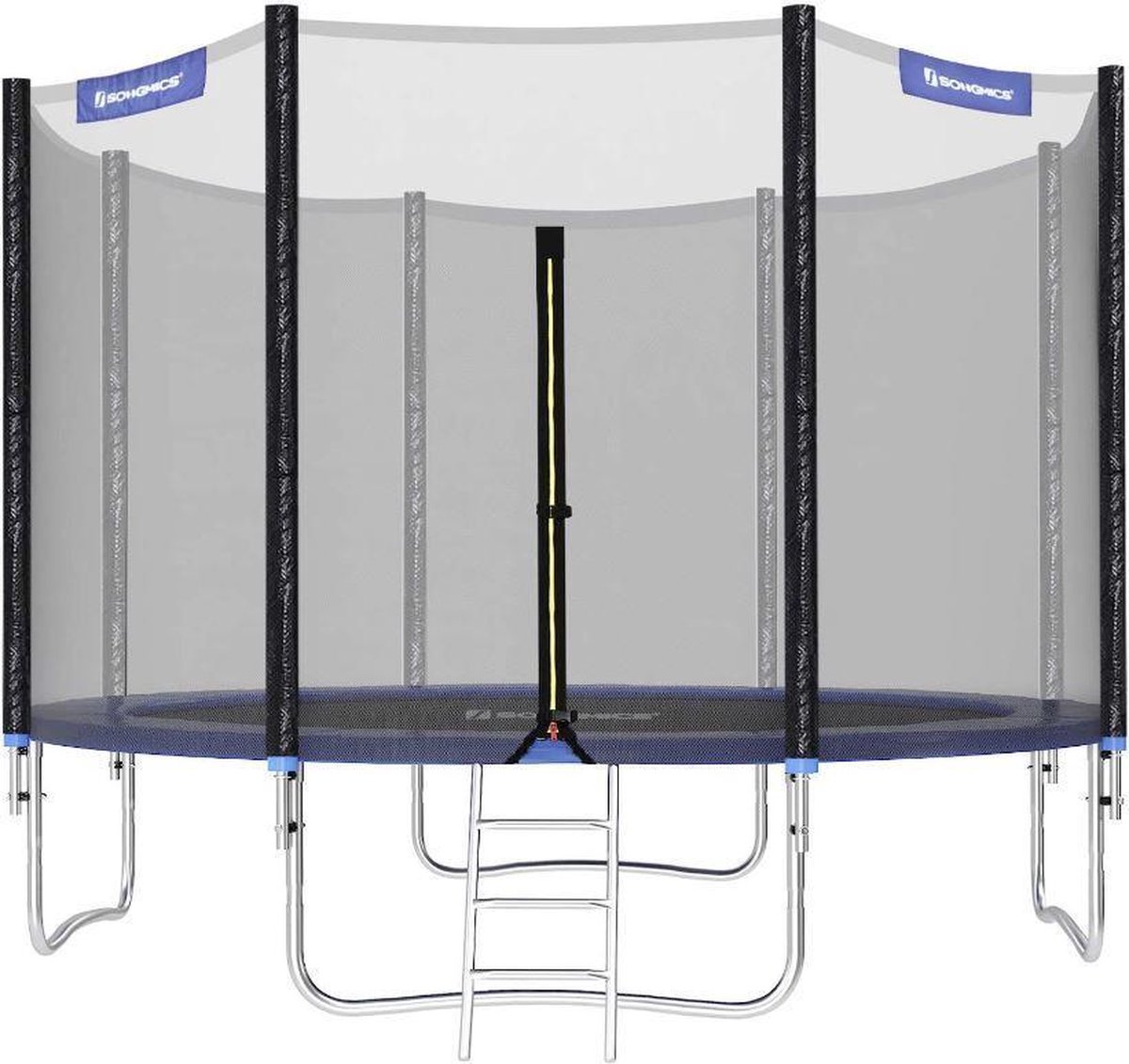 MIRA Home - Trampoline met veiligheidsnet - ladder - gewatteerde spijlen - veiligheidsafdekking - Blauw - diameter 366 cm