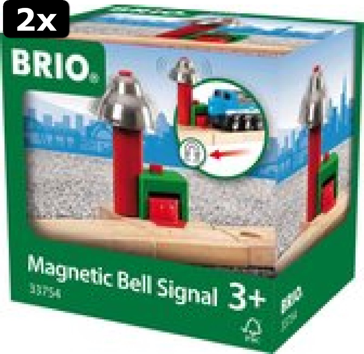 2x BRIO Magnetisch belsignaal - 33754