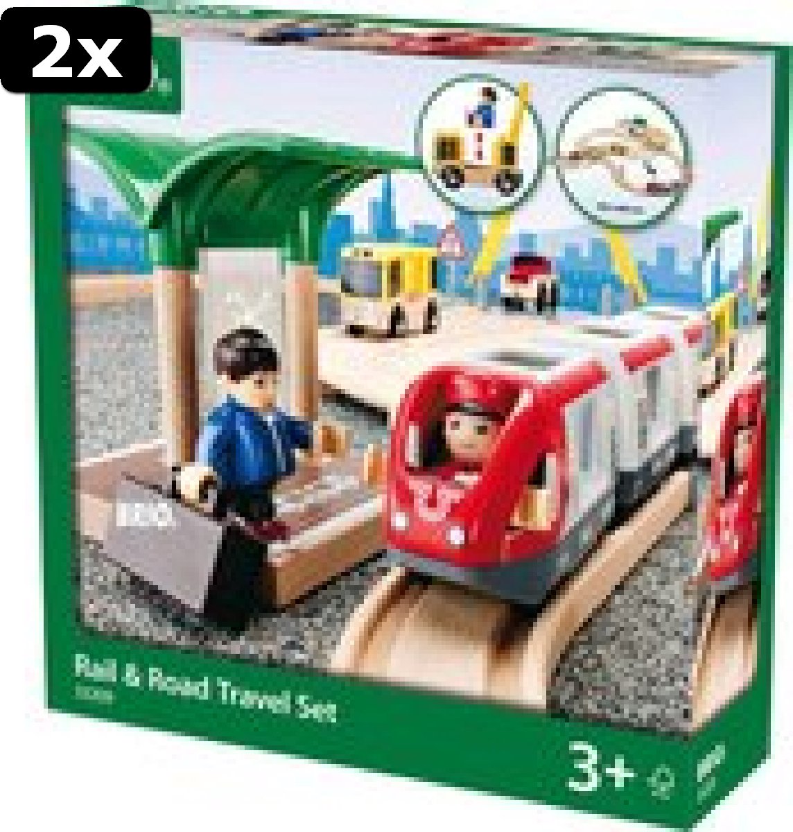 2x BRIO Spoor & weg reisset - 33209