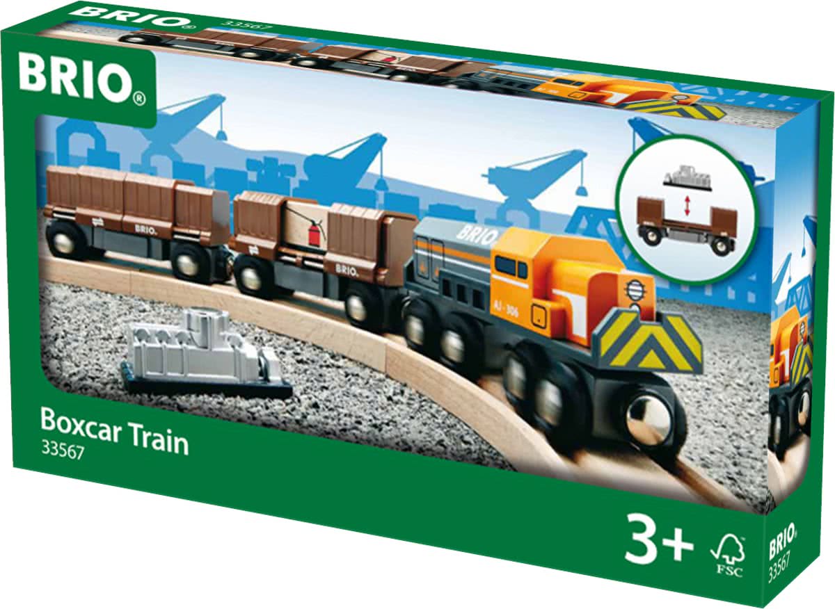 BRIO Locomotief met goederenwagons - 33567