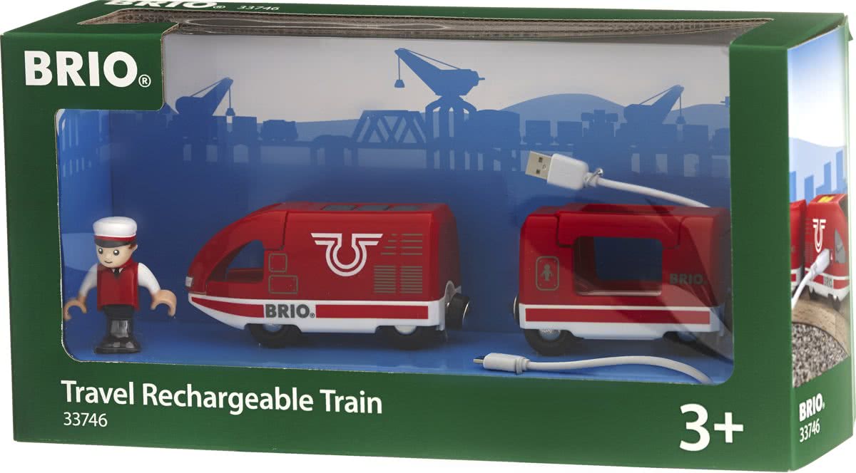   Oplaadbare rode passagierstrein met USB kabel - 33746