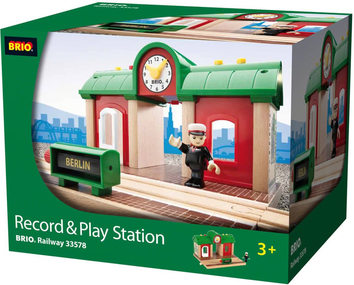 BRIO Treinstation met geluidsopname functie - 33578