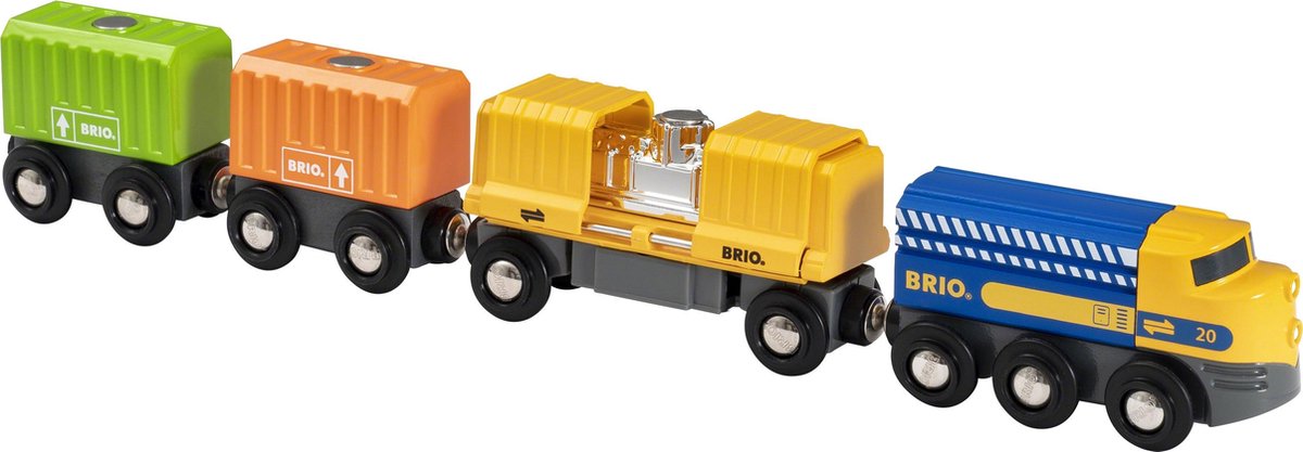 BRIO Vrachttrein met drie wagons - 33982