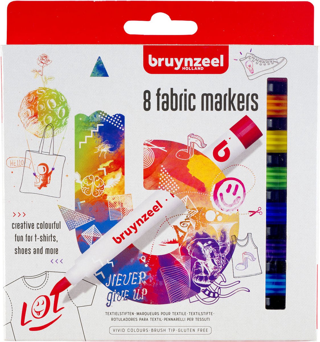 Bruynzeel fabric markers set 8