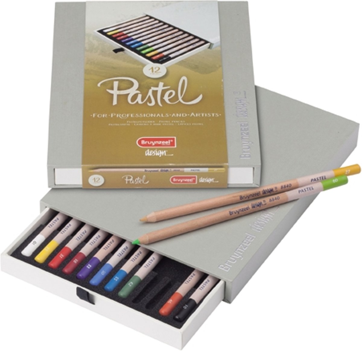 Design Pastel box 12 pastelpotloden