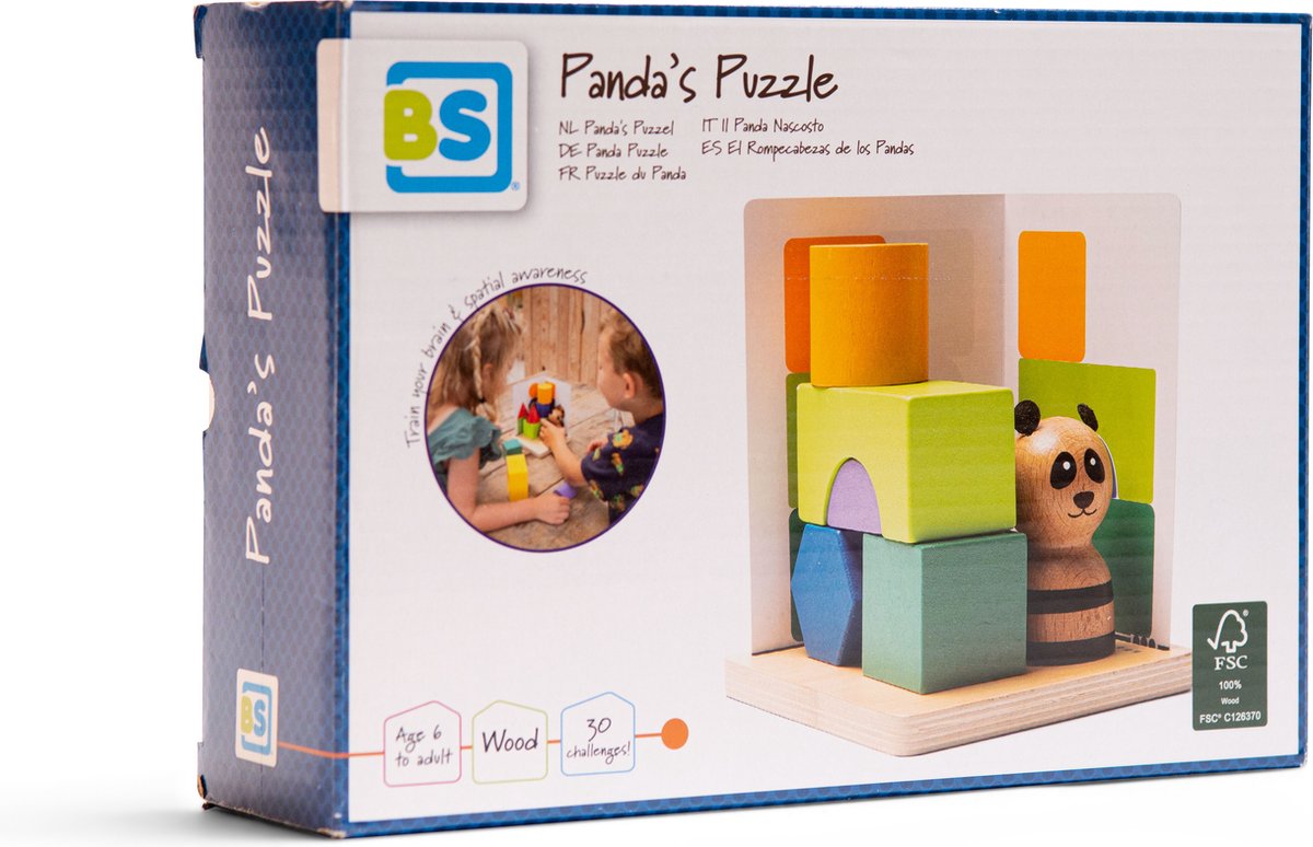 BS Toys Vierkantpuzzel - Educatief Speelgoed - Hout - Vanaf 6 Jaar - Kinderspel