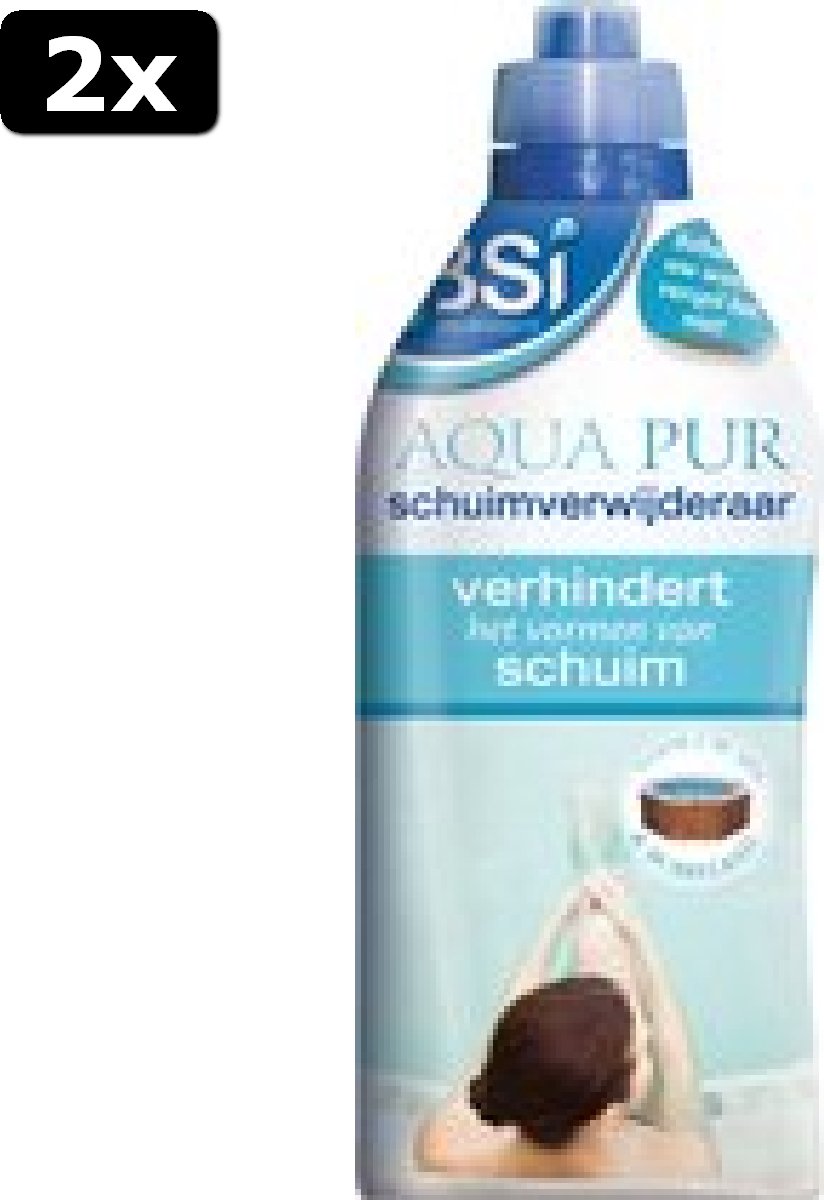 2x BSI - Aqua Pur Schuimverwijderaar - Verhindert schuuimvorming in een spa - Zwembad - Spa - 1 l