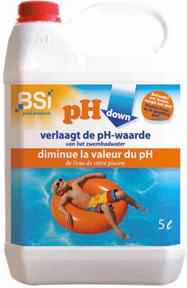 pH down liquid 5 L - verlaagt de pH-waarde in uw zwembad of spa