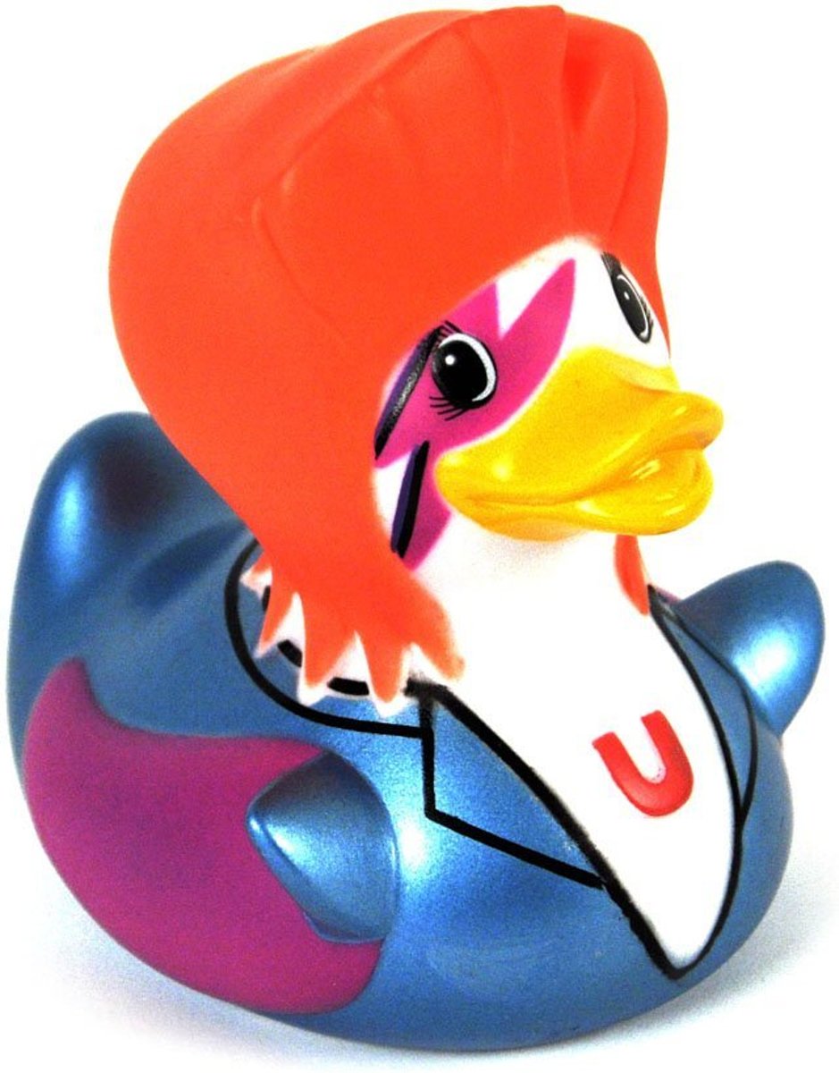 Deluxe ZAG DUCK   david bowie ziggy stardust Duck van Bud Duck: Mooiste Design badeend ter Wereld SPECIAL EDITION 2017 2018   10CM