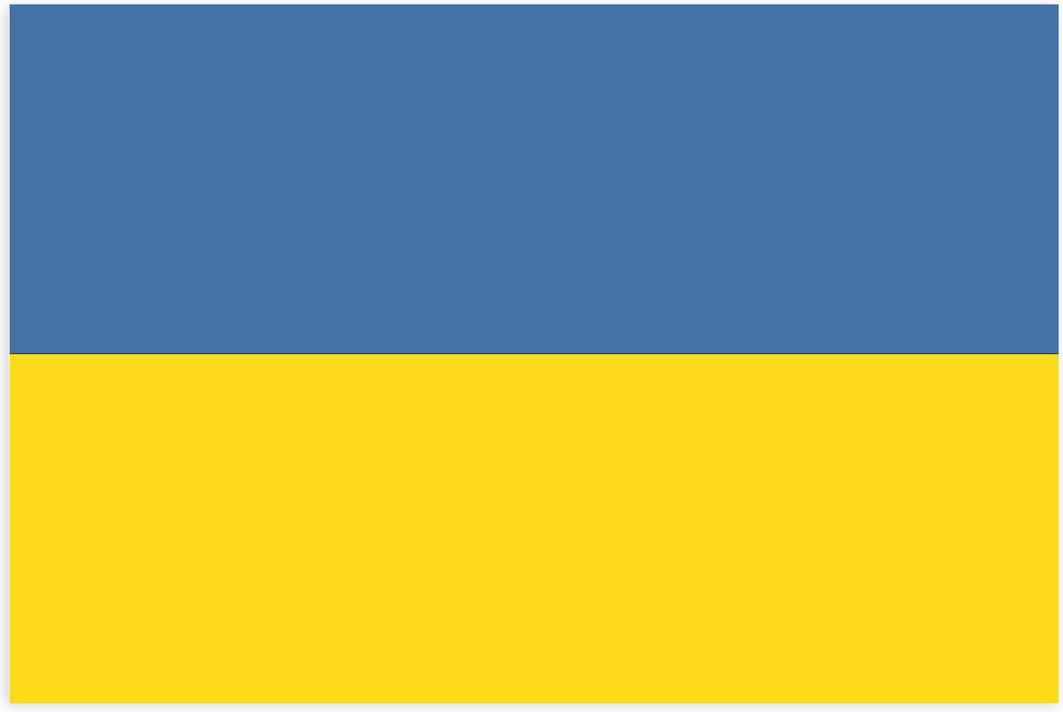 BWK - Oekraine Vlag - 150x100 cm (Polyester Vlag van Ukraine)