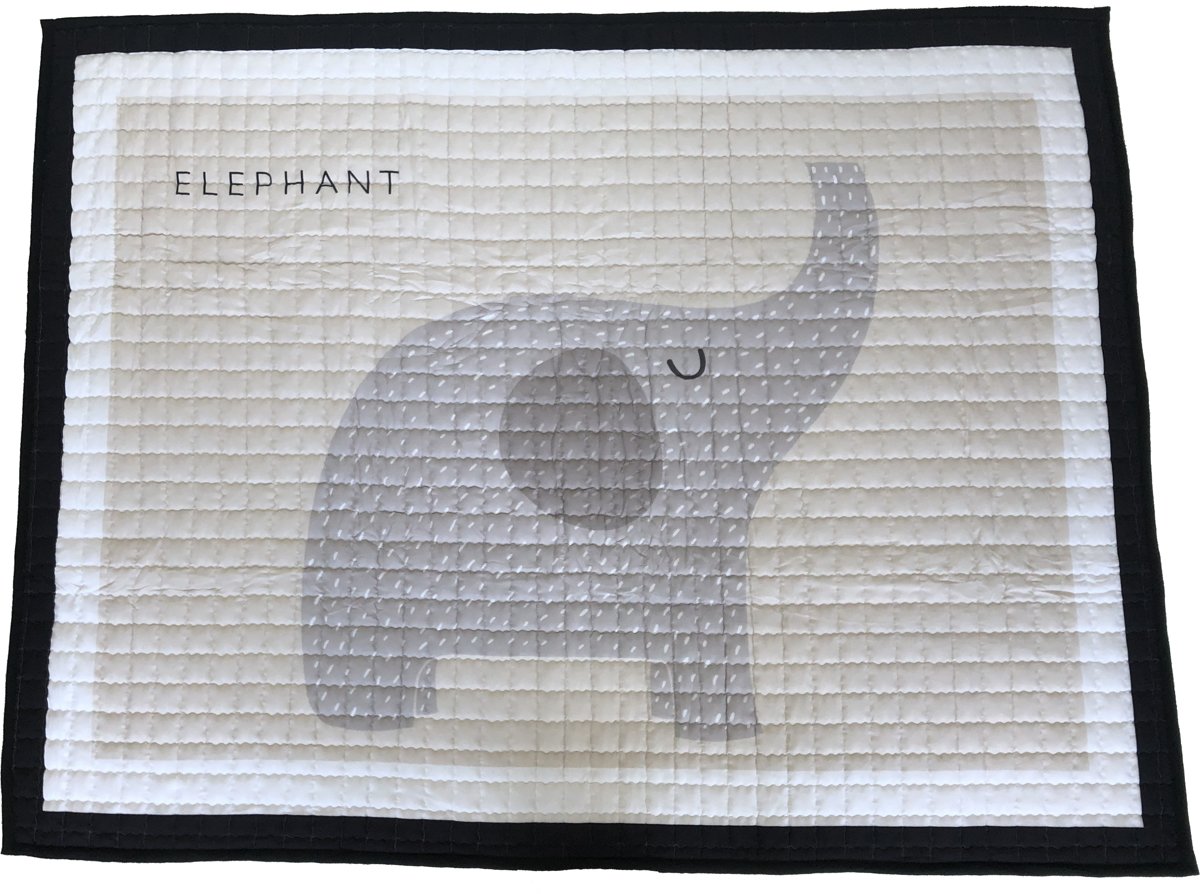 Baboem - Groot speelkleed - Olifant - Voor kind en baby - 150x200cm - Anti-slip