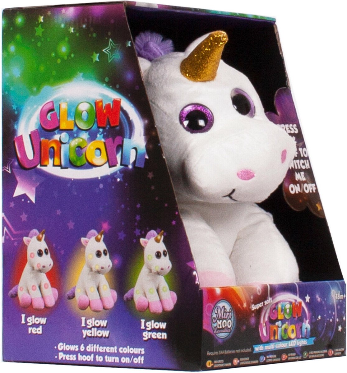 Mijn Eerste Lichtgevende Unicorn - Lichtgevende Unicorn - Unicorn Knuffel Vanaf 18 Maanden / 1.5 jaar - Roze Unicorn Meisjes Met Gouden Hoorn