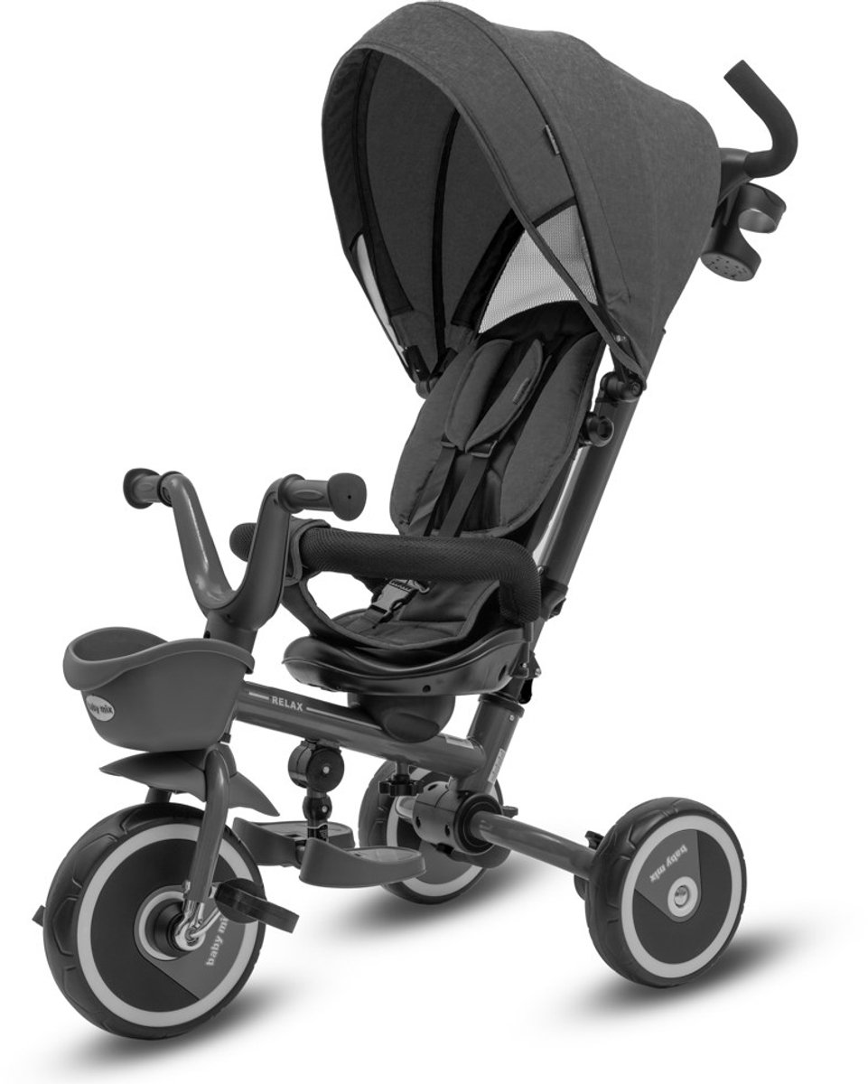   5-in-1 RELAX   Grijs – Verstelbaar, 360° Draaibaar Zitje en Duwstang