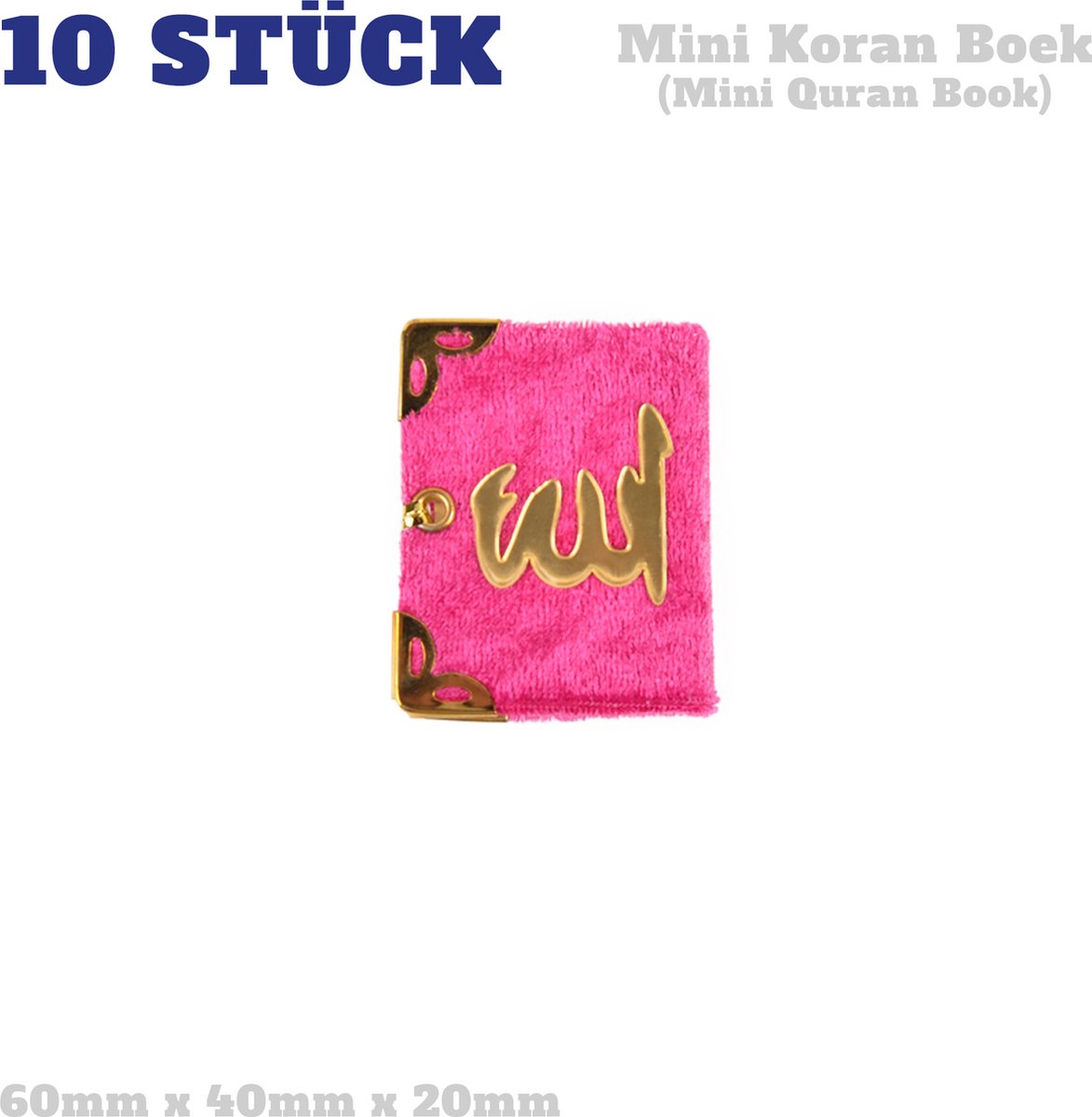 10 stuks Fuchsia Mini Koran Geschenk voor Islamitische feesten, Moslim Geschenk, Eid Geschenk, Babyshower Geschenk, Baby Geboorte, Bruiloft, Hadj Geschenk