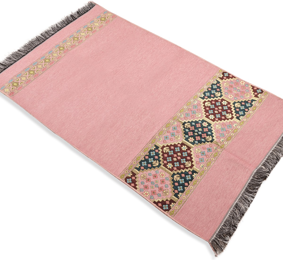 Roze Motief Gebedskleed - Islamitisch Gebedsmat - Cadeau voor Moslims Eid Cadeau - Ramadan Cadeau verjaardag - Huwelijksgunst - Islam Muslim Prayer Mat (S38)