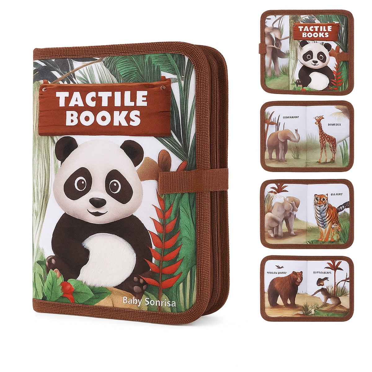 VOELBOEKJE PANDA – MONTESSORI SPEELGOED – EDUCATIEF SPEELGOED PEUTER – INTERACTIEF BOEK – MOTORIEK & ONTWIKKELING – SINTERKLAAS CADEAU