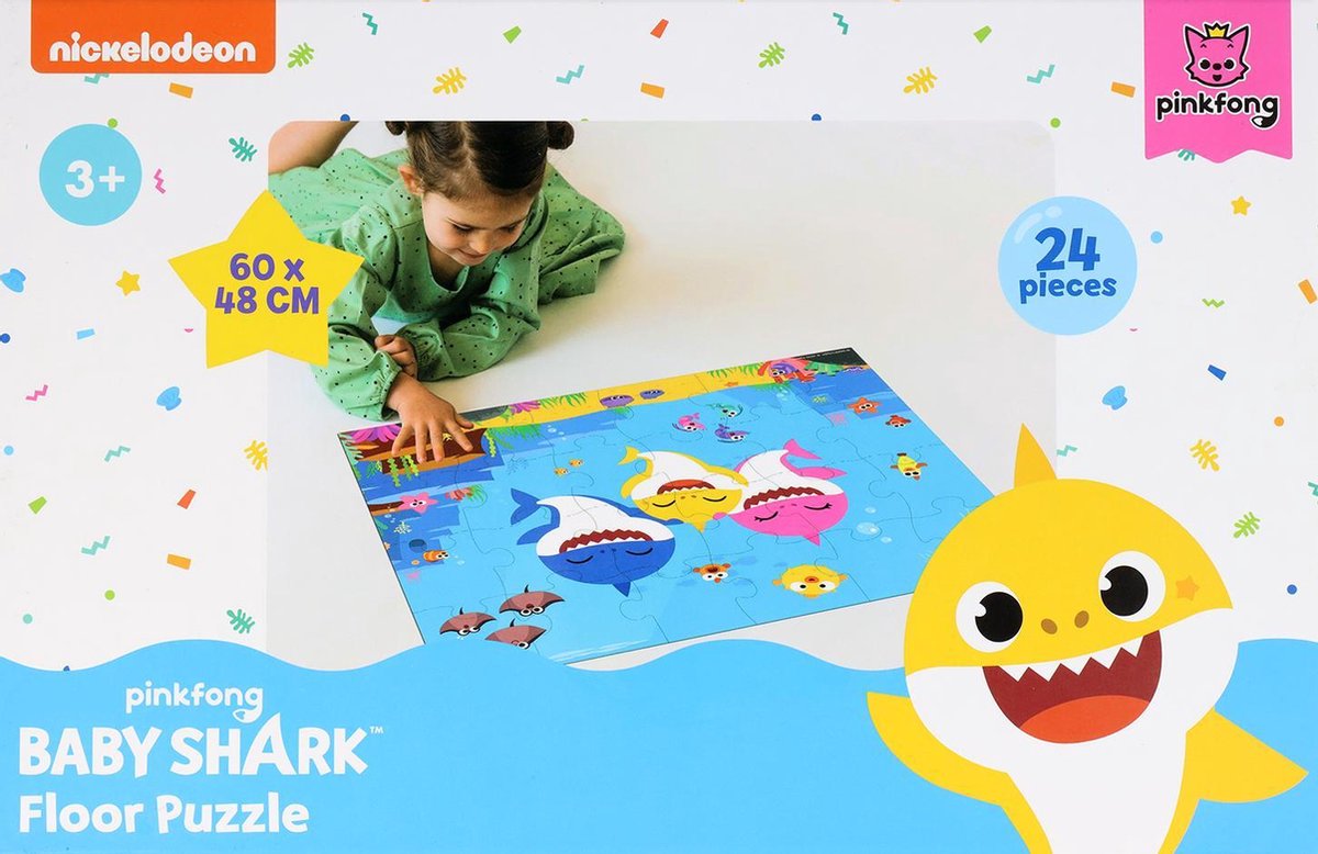 Baby shark puzzel 24 pieces groot