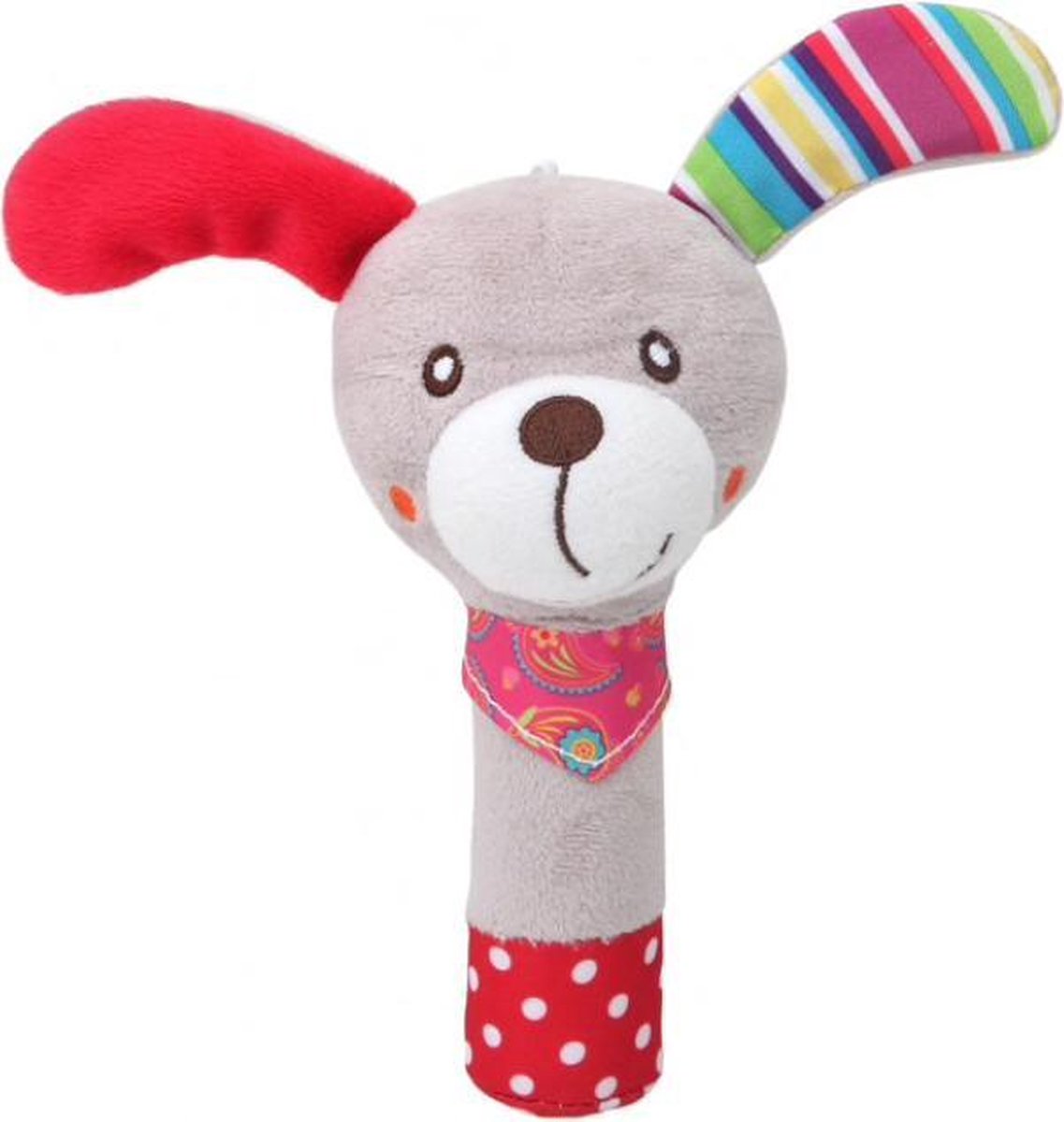 Pluche rammelaar voor babys 1-12 maanden - Hondje - 18 cm hoog