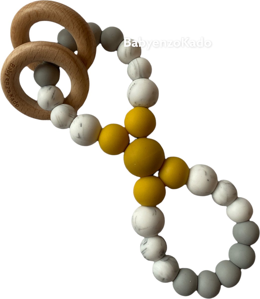 BabyenzoKado siliconen bijtring-rammelaar NOVI twist