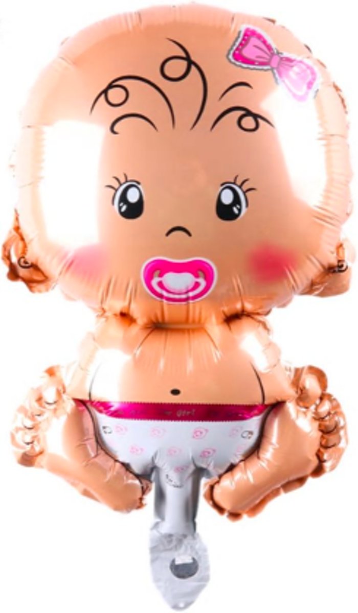 Geboorte Cadeau Meisje - Babyshower Versiering - Baby Shower Folie Balonnen - Helium