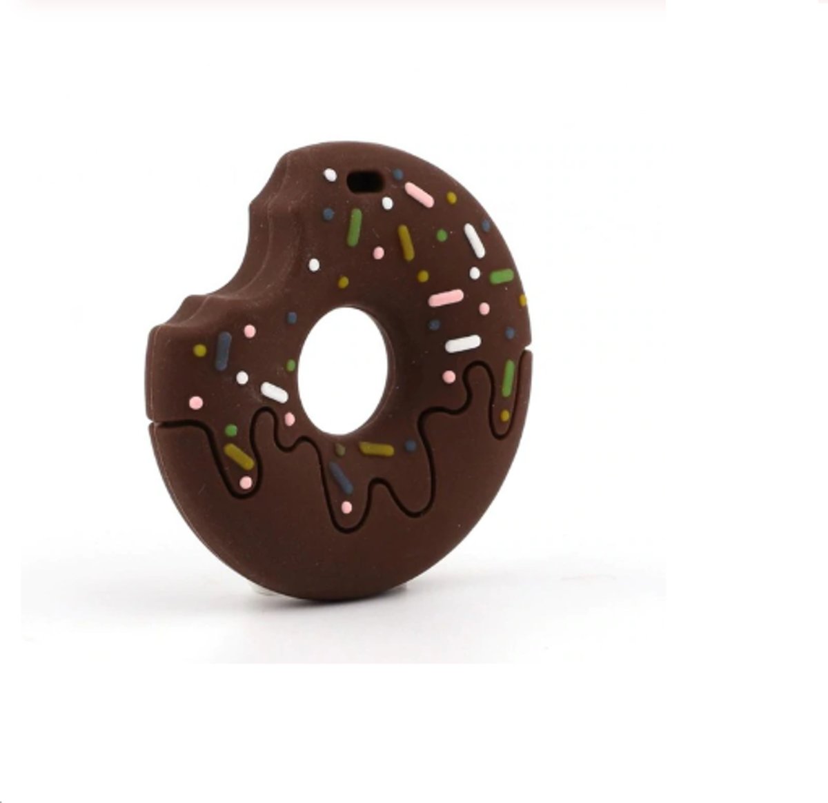 Bijtketting Voedingsketting Donut bruin