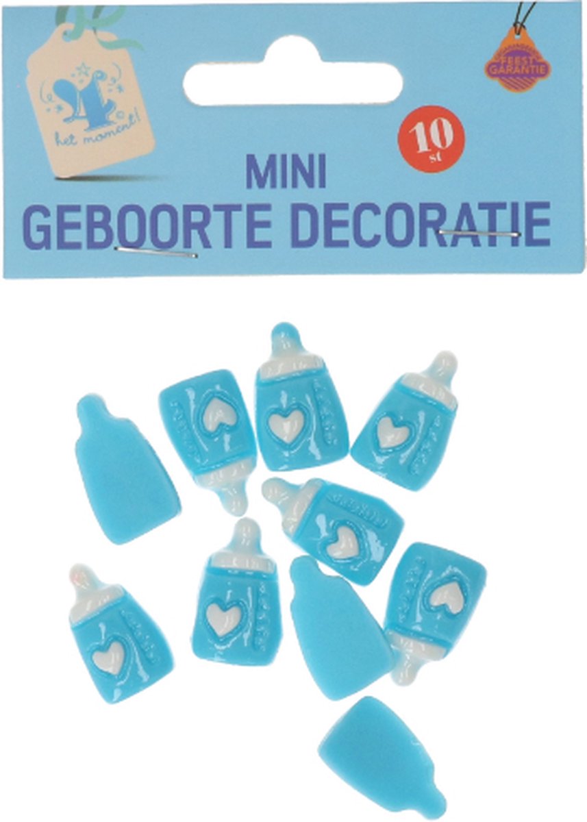 Babyshower Jongen - Mini geboorte decoratie blauw - Geboorte - Decoratie - Versiering - Babyshower - 10stuks.