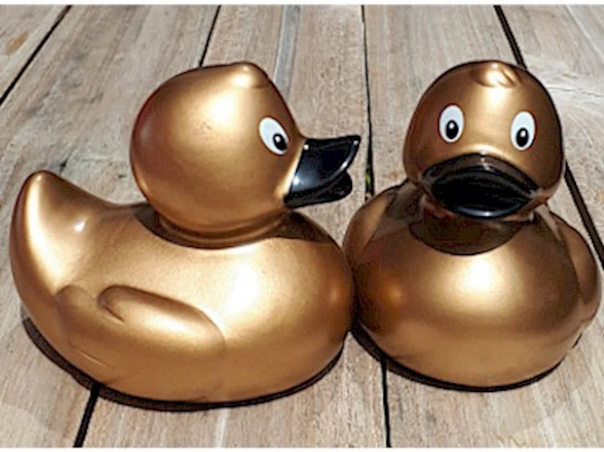 Badeend goud 8 cm ( per 5 eendjes)