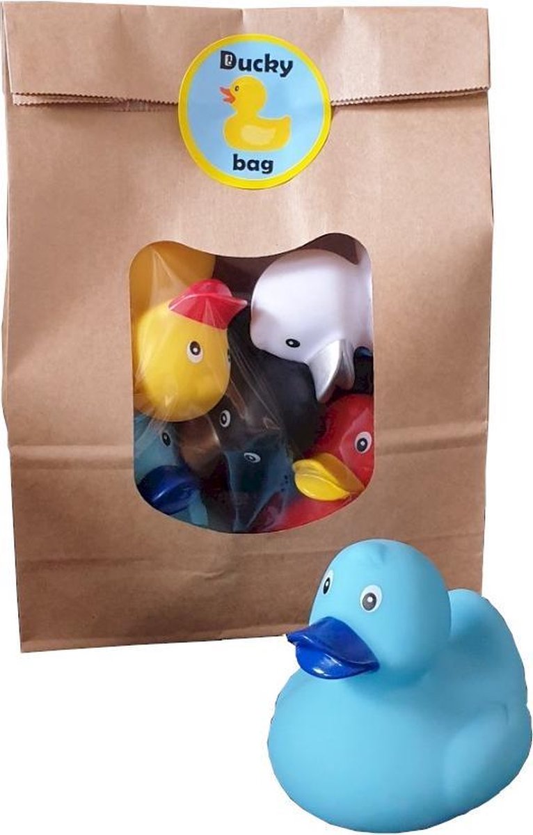 DUCKYbag kleur 8 cm 5 - badeenden -badspeelgoed -kado