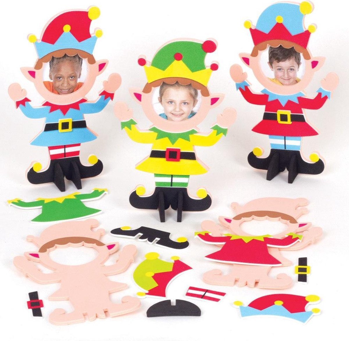 Baker Ross Kerst Elf Fotolijstje Sets  (6 stuks)