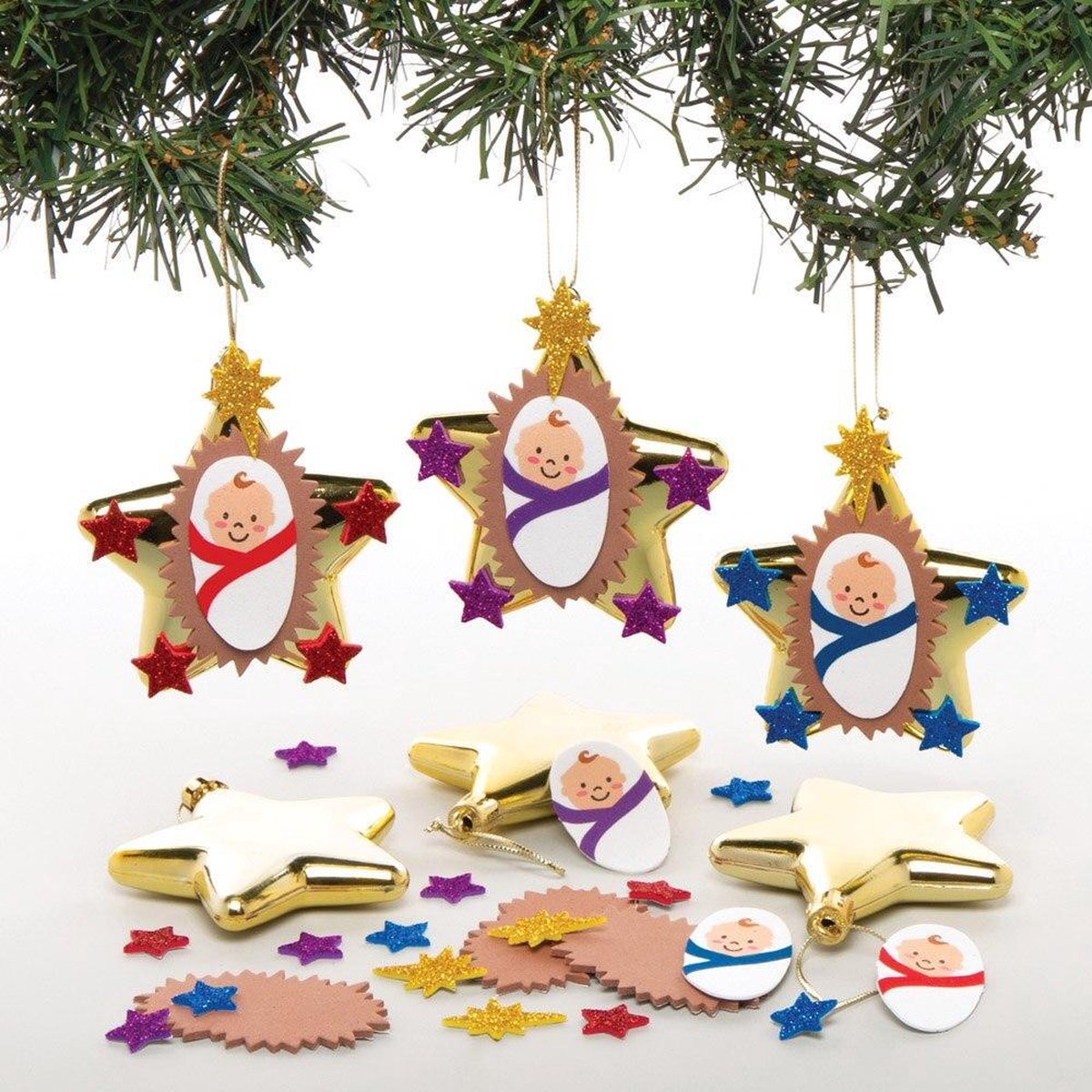 Baker Ross Kerstmis Kerstballen Knutselsets  (6 stuks)