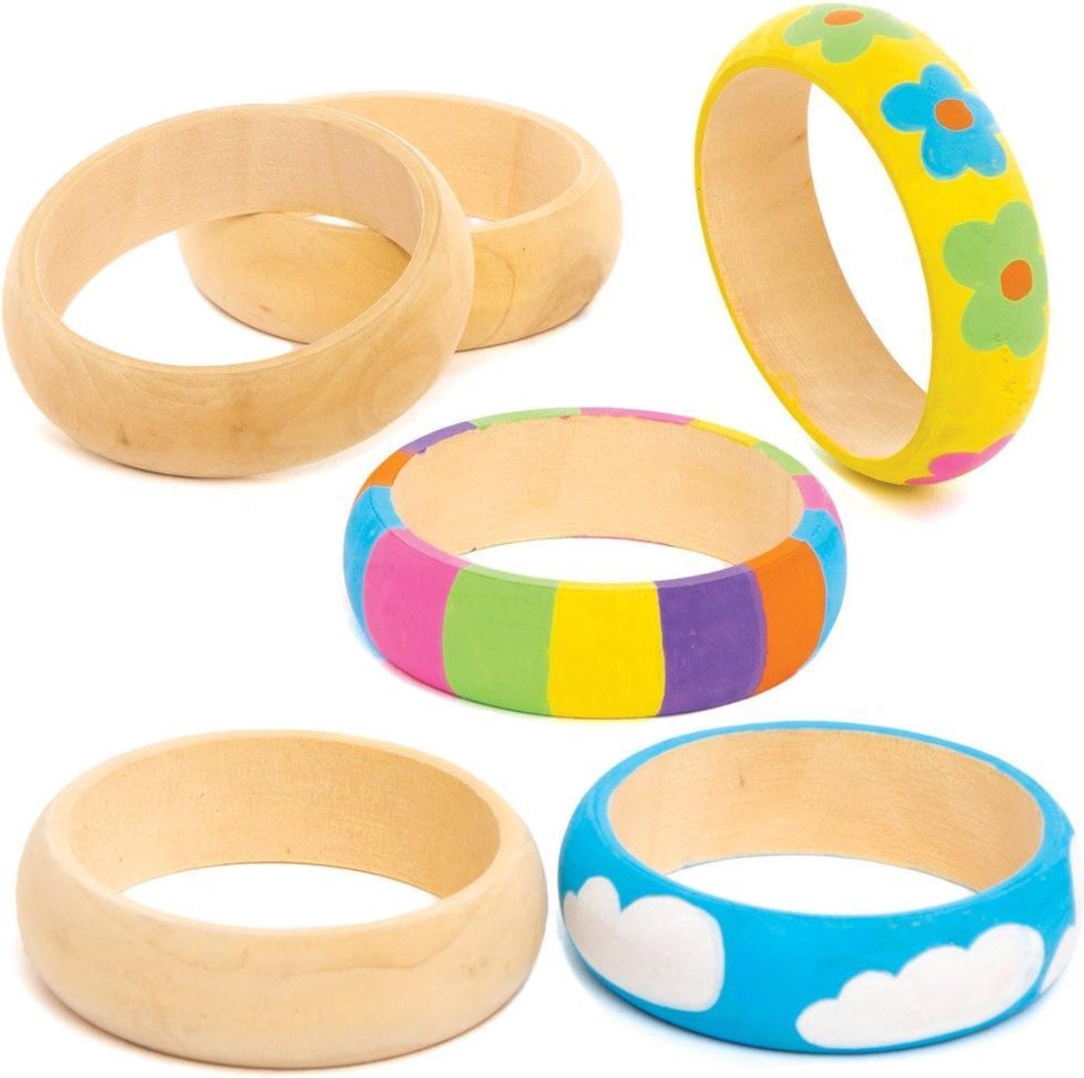 Baker Ross houten armbanden-knutselsets - knutselset voor kinderen (4 stuks)…