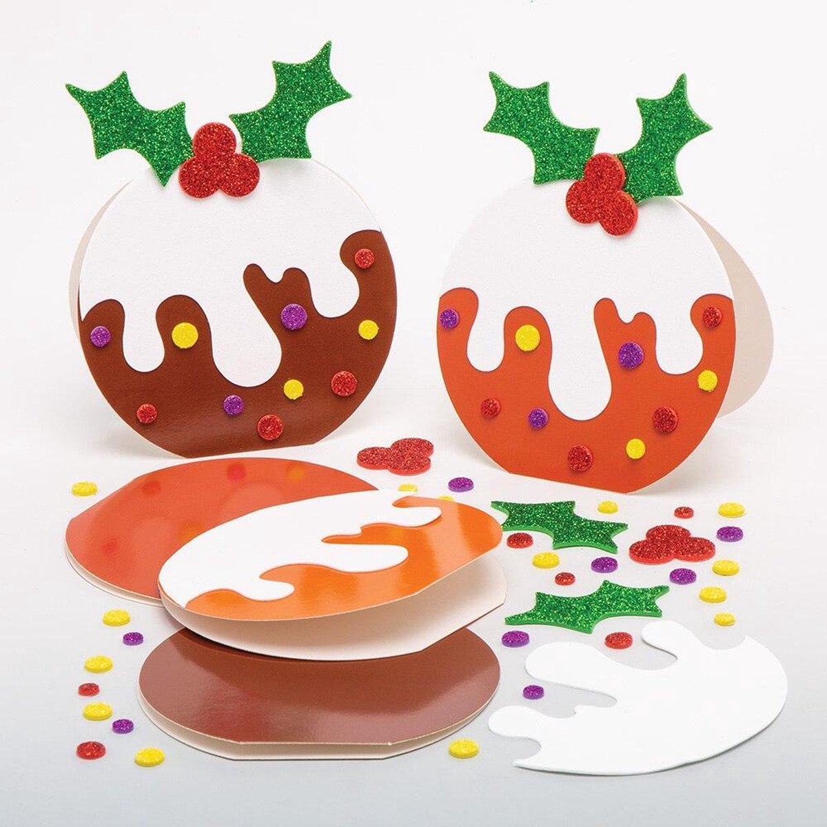 Baker Ross kerst Dessert Kaart Sets  (6 stuks)