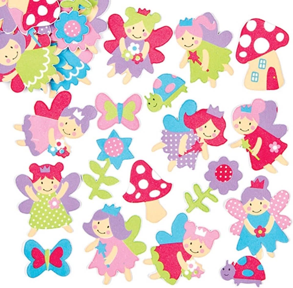 Foam stickers elfjes - knutselspullen vor kinderen scrapbooking verfraaiing voor het maken van kaarten en decoraties (120 stuks)