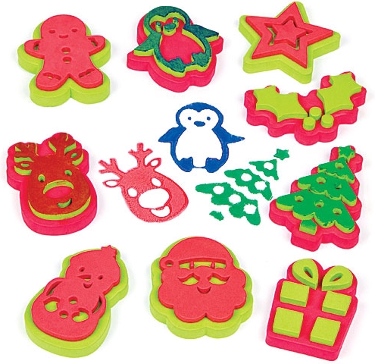 Kerststampels (set van 10)