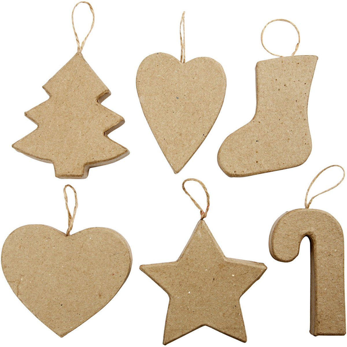 Kerstvormen, h: 7-8 cm, 12 assorti