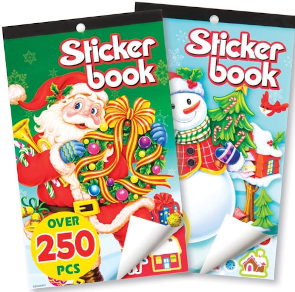 Mega kerst-stickerboeken. Leuke kerstcadeautjes voor kleine kinderen (2 stuks per verpakking)