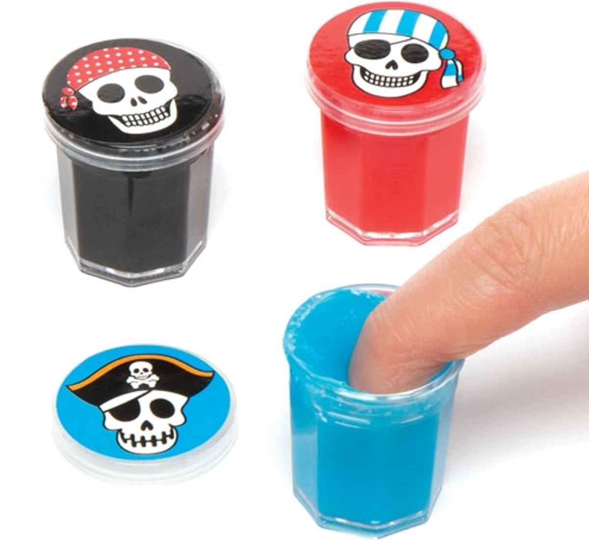 Putty met geluid met pesterige piraten voor kinderen – een leuke vuller voor uitdeelzakjes voor kinderen (6 stuks per verpakking)