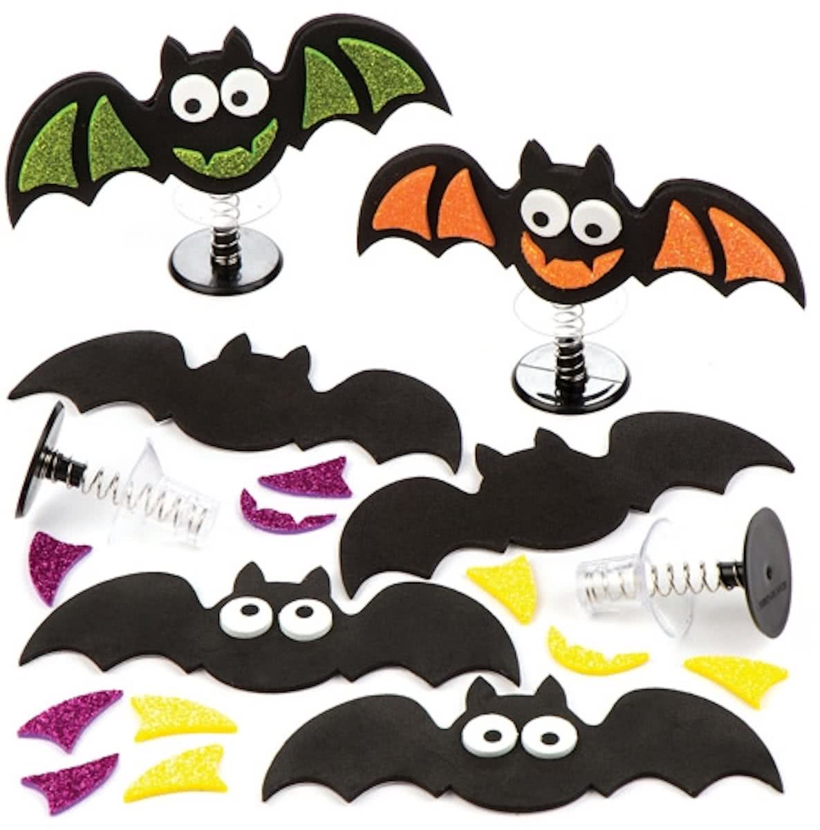 Sets met opspringende Halloween-vleermuizen voor kinderen. Leuke halloweencadeautjes voor zakgeldprijzen - Perfect voor in feesttasjes voor kinderen (6 stuks per verpakking)